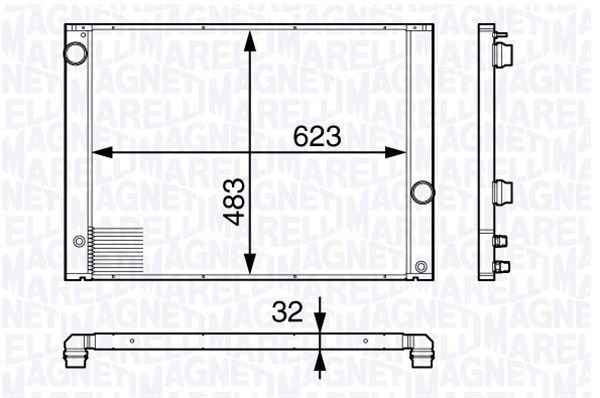 MAGNETI MARELLI Radiators, Motora dzesēšanas sistēma 350213139100